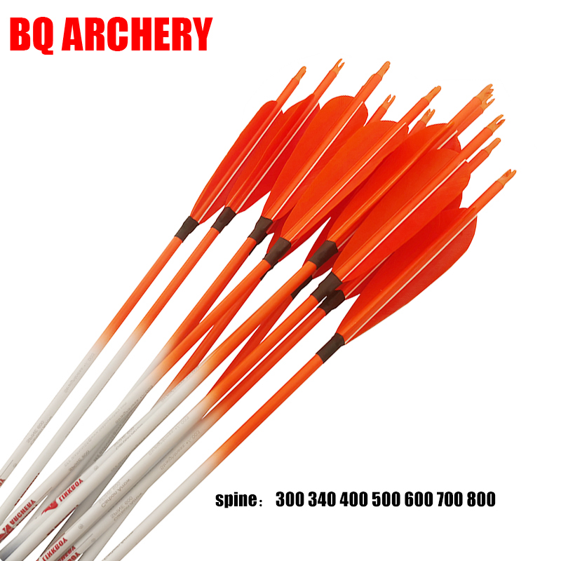 Arrow Carbon Shaft - Okçuluk için Karbon Oklar, Hindi Tüyü,