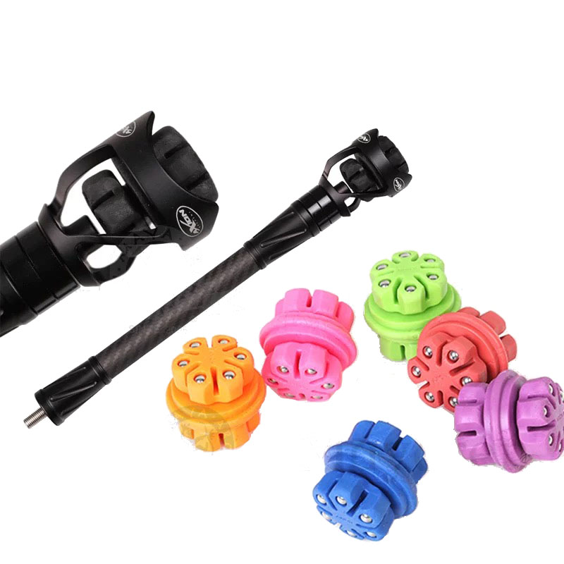 Arrow Carbon Shaft - Renkli Amortisör Okçuluk Esnek Stabilizatör Topu